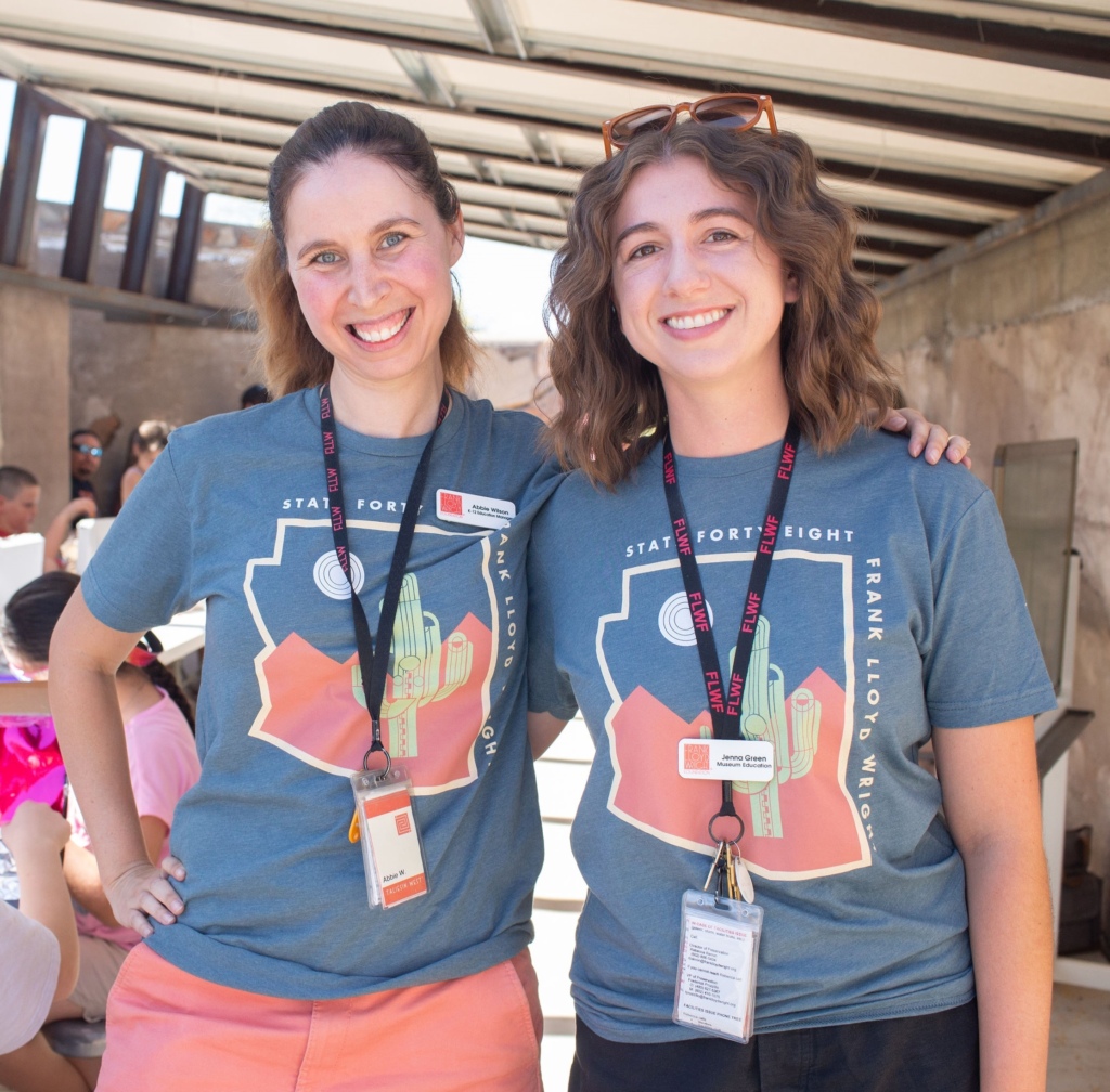 two employees at the Frank Lloyd Wright Foundation