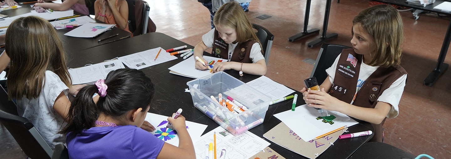 scouts making craft