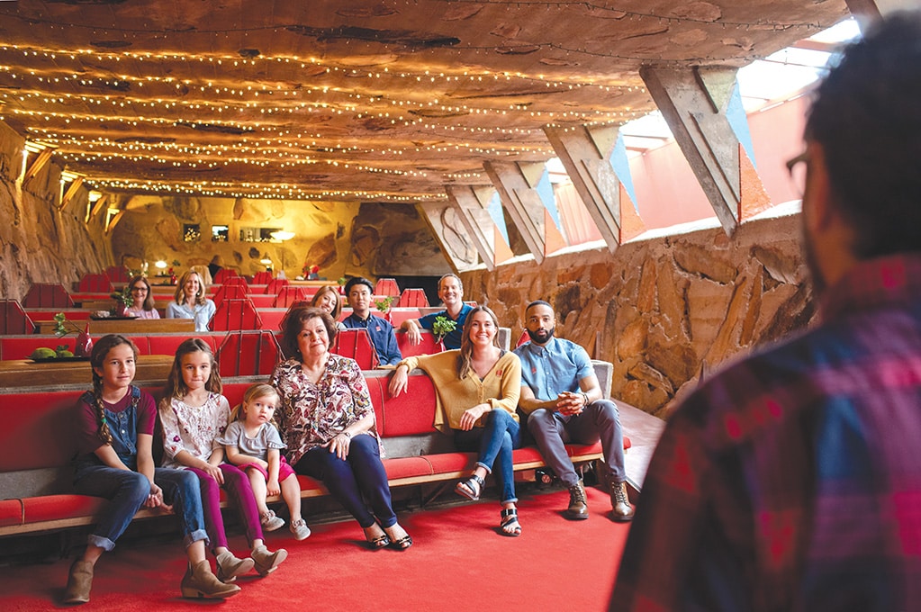 family touring Taliesin West