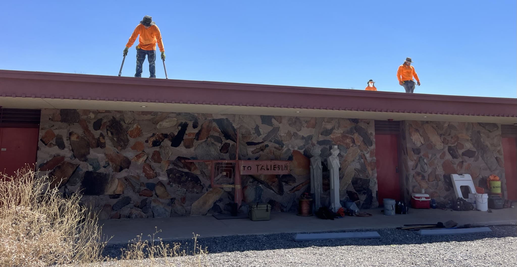 roof work at vault