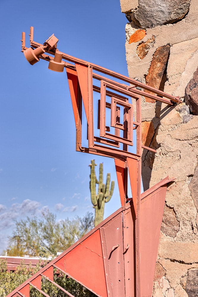 Symbolic Whrling Arrow adorns Taliesin West. Photo credit: Andrew Pielage