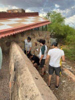 UTSA students working outside at Taliesin West