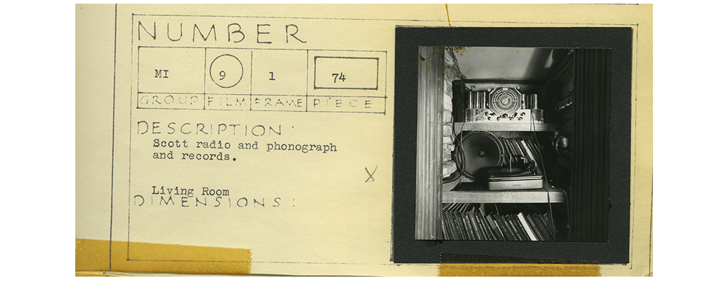 Inventory of art and objects displayed at Taliesin, 1960, Frank Lloyd Wright Foundation Collection.