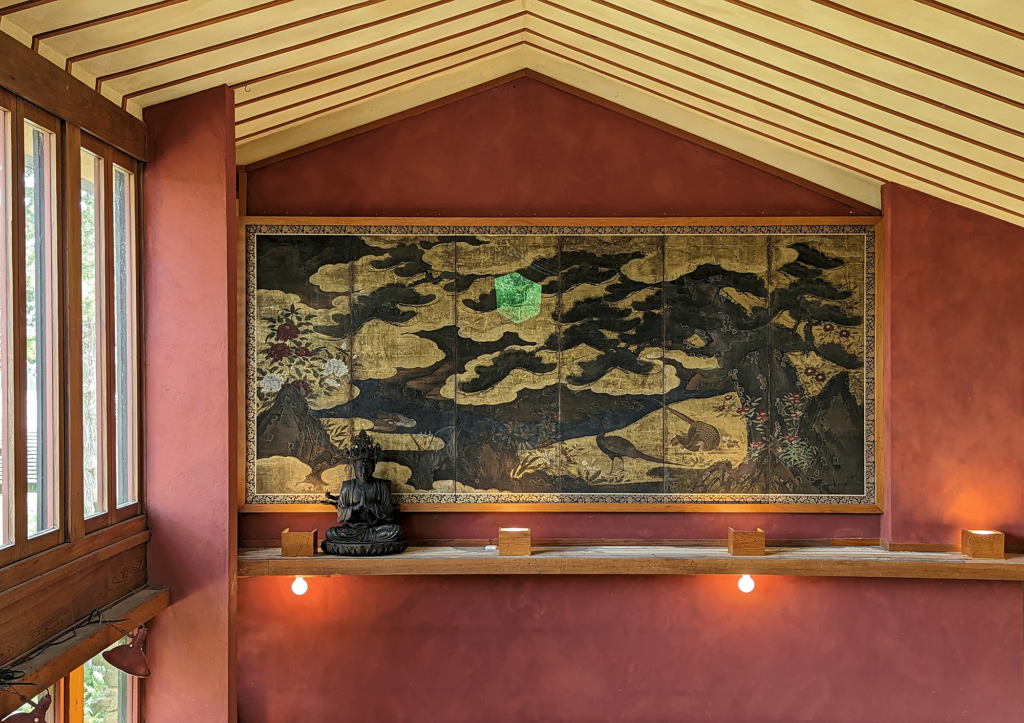 Senju Kannon in-situ in Wright’s Drafting Studio at Taliesin